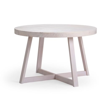 Stylish Plank+Beam Round Solid Wood Dining Table for 4