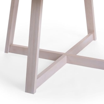 Stylish Plank+Beam Round Solid Wood Dining Table for 4