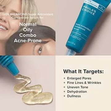 Paula's Choice SKIN BALANCING Antioxidant Concentrate Face Serum, Retinol & Vitamin C, Anti Aging, Anti Wrinkle & Large Pores, Oily Skin, 1 Ounce