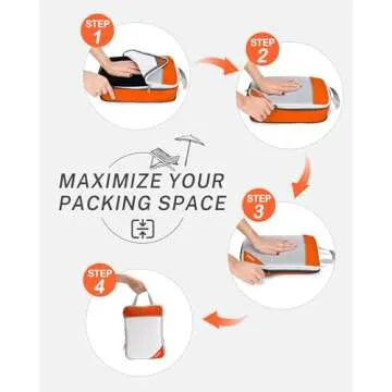 Gonex Compression Packing Cubes L+M+S+XS+Slim+Laundry Bag - Organize Your Travel Essentials