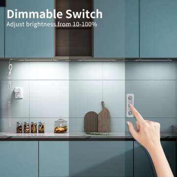 ASOKO Dimmable LED Under Cabinet Lighting 6 Pcs