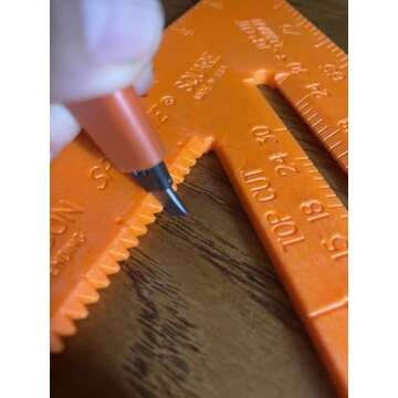 Swanson Tool Co T0118 8 inch Orange Composite Speedlite Speed Square Layout Tool, made of High Impact Polystyrene