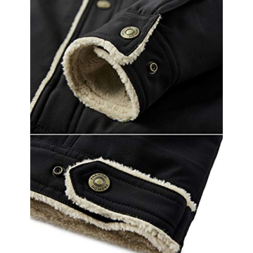 Stylish HOW'ON Men's Sherpa Lined Winter Jacket