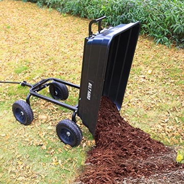 BILT HARD 4 Cu.Ft. No-Flat Tires Heavy Duty Yard Cart