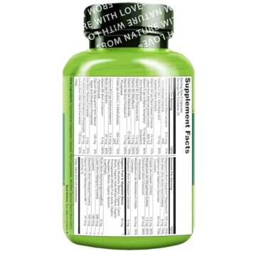 NATURELO Whole Food Multivitamin for Teens - Vitamins and Minerals for Teenage Boys and Girls - Supp...