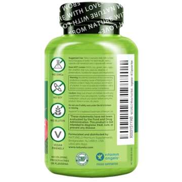 NATURELO Whole Food Multivitamin for Teens - Vitamins and Minerals for Teenage Boys and Girls - Supplement for Active Kids - with Organic Whole Foods - Non-GMO - Vegan & Vegetarian - 60 Capsules