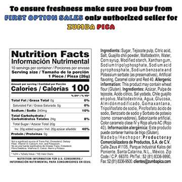 Zumba Pica Tirolo Tamarind Straw (10 Count) - Tamarindo Mexican Candy Sticks - Tamarindo Straws - Tamarind Candy - Tamarin Sticks - Tamarin Straws - Michelada Straws - Caramelo Suave Sabor Tamarindo