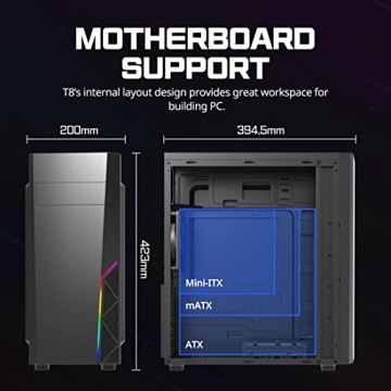 Zalman T8 Compact Mid-Tower ATX Case RGB Lighting