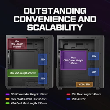 Zalman T8 Compact Mid-Tower ATX Case RGB Lighting