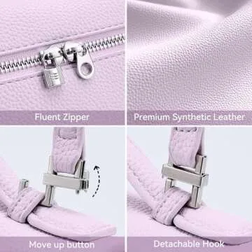 Crossbody Bag for Women Pouch Top-Handle Leather Bag Shoulder Handbag Luxury Trendy Purse purple