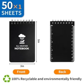 Waterproof Pocket Notebook for Outdoor Use and Office