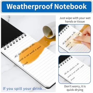 Waterproof Pocket Notebook for Outdoor Use and Office