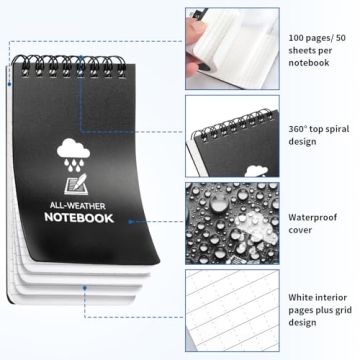 Waterproof Pocket Notebook for Outdoor Use and Office