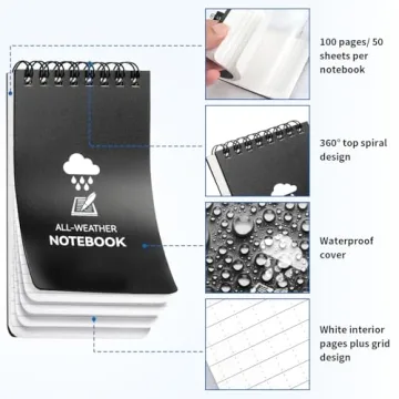 Waterproof Pocket Notebook for Outdoor Use and Office