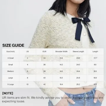 URBAN REVIVO Women's Cropped Bow Cardigans Sweater