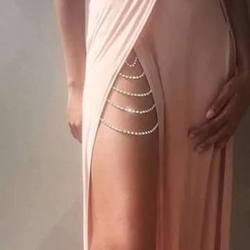 Reetan Boho Crystal Leg Chains for Women - Adjustable & Chic