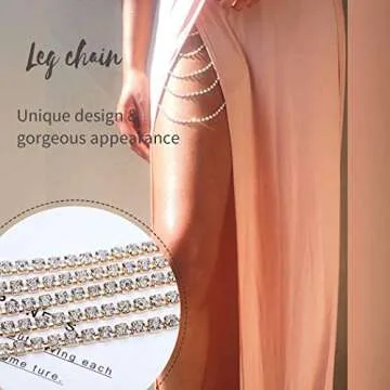 Reetan Boho Crystal Leg Chains for Women - Adjustable & Chic
