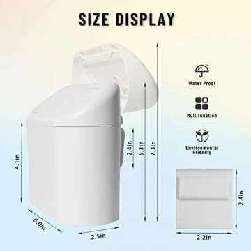 RENZHICHU Car Trash Can, Mini Car Accessories with Lid and Trash Bag, Cute Car Organizer Bin, Small ...