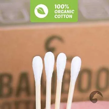 Bamboo Cotton Swabs 500 Count | Biodegradable & Organic Wooden Cotton Buds | Double Tipped Ear Sticks | 100% Eco-Friendly & Natural | Perfect for Ear Wax Removal, Arts & Crafts, Removing Dust & Dirt…
