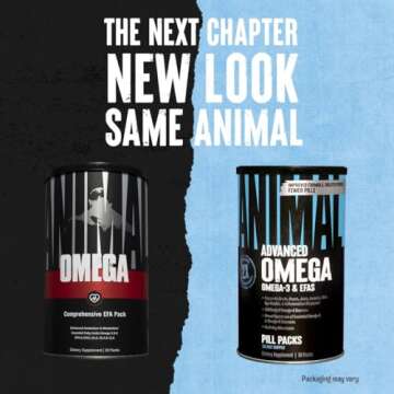Animal Advanced Omega Essential Fatty Acids - High Potency 3500mg Omega 3 & Omega 6 Supplement with ...