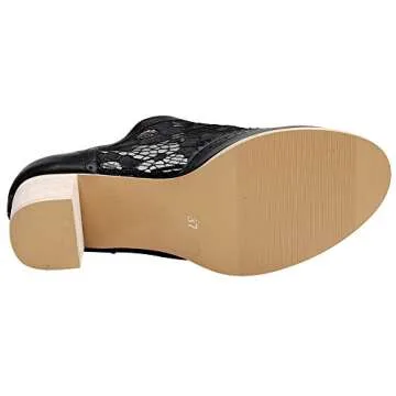 ANUFER Womens Elegant Lace Shoes for Weddings and Office