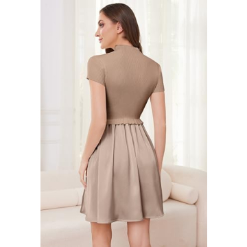 OLAPTA Mock Neck Women’s Sweater Dress - Trendy Style
