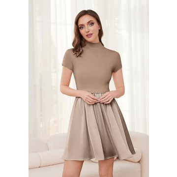 OLAPTA Mock Neck Women’s Sweater Dress - Trendy Style
