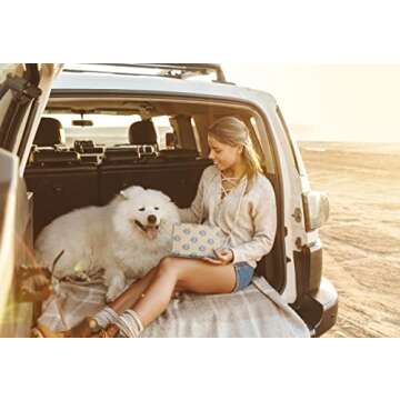 Eccolo Pom Pom Notebook Journal, Linen Flexicover, A5 Writing Journal with Ball Fringe Trim Cover, 256 Ruled Ivory Pages, Ribbon Bookmark, Lay Flat Notebook for Work or School, Blockprint Medallion