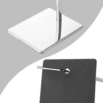 Elitnus Chrome Purse Display Stands - Set of 2 Adjustable Height Purse Display Stand - Metal Polished Silver Handbag Display Stand Set - Single Hanging Hook Bag Stand for Boutique Store