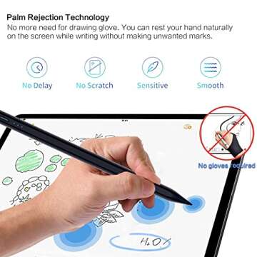 Stylus Pen for iPad - Fast Charge, Palm Rejection, Precision