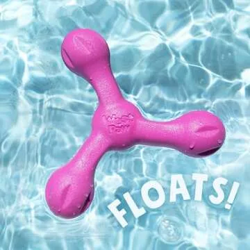 WEST PAW Zogoflex Air Skamp Tug-of-War Stick Dog Chew Toy – Hollow, Squishy Interactive Toy for Dogs, Puppies – for Chewing, Catch, Carry, Fetch, Dishwasher Safe, Latex-Free, Large 8.5", Melon