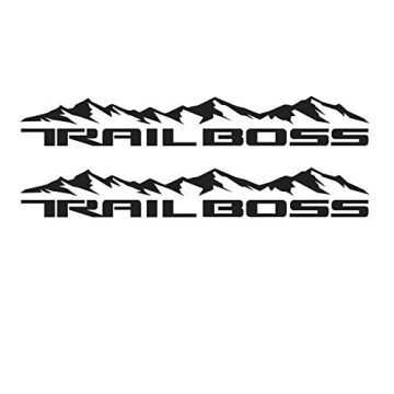 EmblemsPlus 2019-2024 Chevy Silverado Matte Black Mountain Trail Boss Decals Set of 2