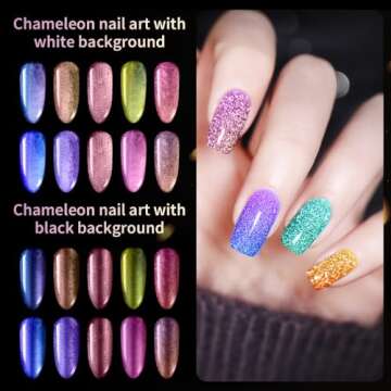 OSBANG 10 Colors Chameleon Mica Powder Color Shift Pigment Powder for Epoxy Resin Painting Soap Making Bath Bombs Candle Making Slime(0.1oz/jar)