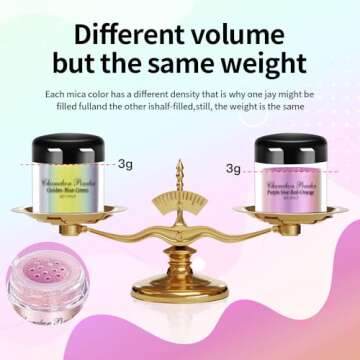 OSBANG 10 Colors Chameleon Mica Powder Color Shift Pigment Powder for Epoxy Resin Painting Soap Making Bath Bombs Candle Making Slime(0.1oz/jar)