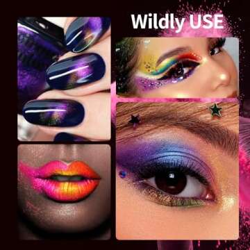 OSBANG 10 Colors Chameleon Mica Powder Color Shift Pigment Powder for Epoxy Resin Painting Soap Making Bath Bombs Candle Making Slime(0.1oz/jar)