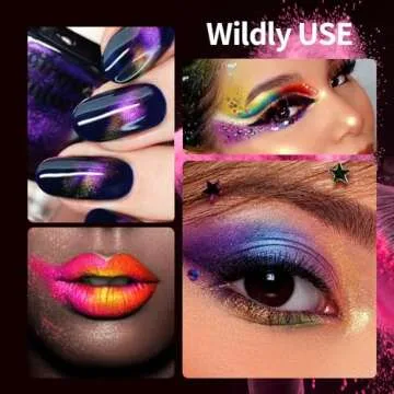 OSBANG 10 Colors Chameleon Mica Powder Color Shift Pigment Powder for Epoxy Resin Painting Soap Making Bath Bombs Candle Making Slime(0.1oz/jar)