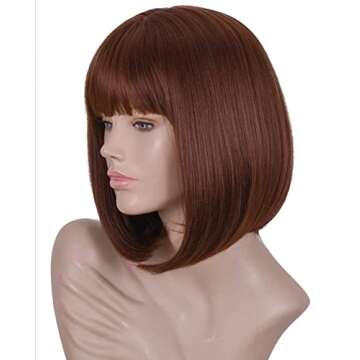 ANNIVIA Short Brown Bob Wig for Women - Stylish & Comfortable