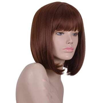 ANNIVIA Short Brown Bob Wig for Women - Stylish & Comfortable