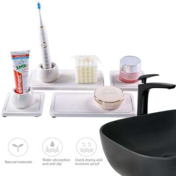 NiuYichee Diatomite Coasters - Super Absorbent & Stylish