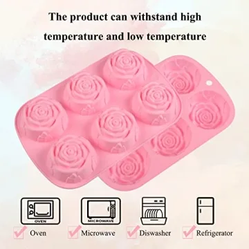 Silicone Flower Molds for Baking and Crafts - Set of 2