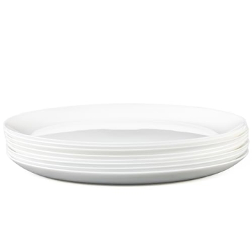 CYUFU Dinner Plates Set of 8 - Elegant Tempered Glass Dinnerware