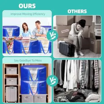 6 Pack Moving Bags Heavy Duty Storage Bags With Zippers And Strong Handles Packing Bags For Moving Storage Travel Camping Space Saving Alternative To Moving Boxes College Essentials Moving Supplies