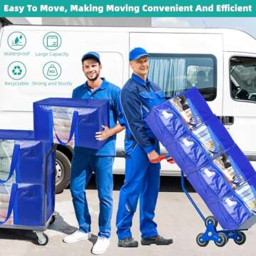 6 Pack Moving Bags Heavy Duty Storage Bags With Zippers And Strong Handles Packing Bags For Moving Storage Travel Camping Space Saving Alternative To Moving Boxes College Essentials Moving Supplies