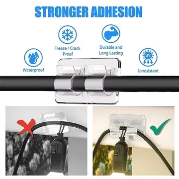 54 Heavy-Duty Outdoor String Light Clips for Easy Hanging