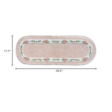 ABREEZE Rose Flower Area Rugs for Living Room Bedroom Non Slip Door Mat Ultra Soft Washable Rug Abso...