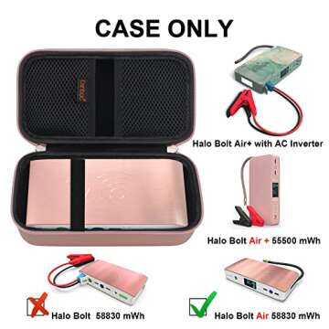Canboc Hard Carrying Case for Halo Bolt Air 58830 mWh/Halo Bolt Air+ 55500 Portable Emergency Power,...