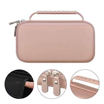 Canboc Hard Carrying Case for Halo Bolt Air 58830 mWh/Halo Bolt Air+ 55500 Portable Emergency Power, Car Jump Starter Charger Power Bank, Mesh Bag fit Jump Cables, AC Outlet, Charger, Rose Gold