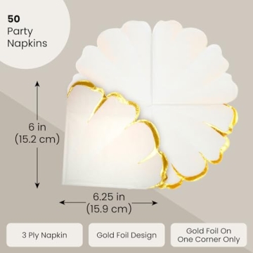 Stylish Pink & Gold Floral Paper Napkins for Events