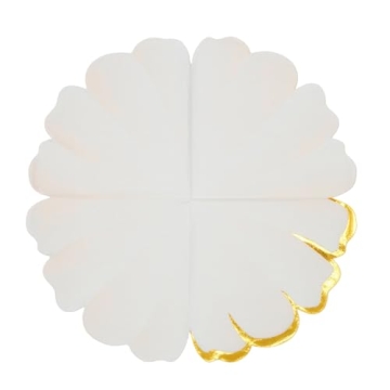 Stylish Pink & Gold Floral Paper Napkins for Events