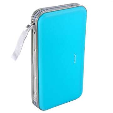 Wismart 72 CD DVD Blu-ray Organizer Holder - Skyblue